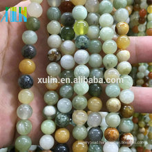 Jewelry Stone Beads Round Smooth Mixed Amazonite Semi Precious Stone Beads String For Jewelry